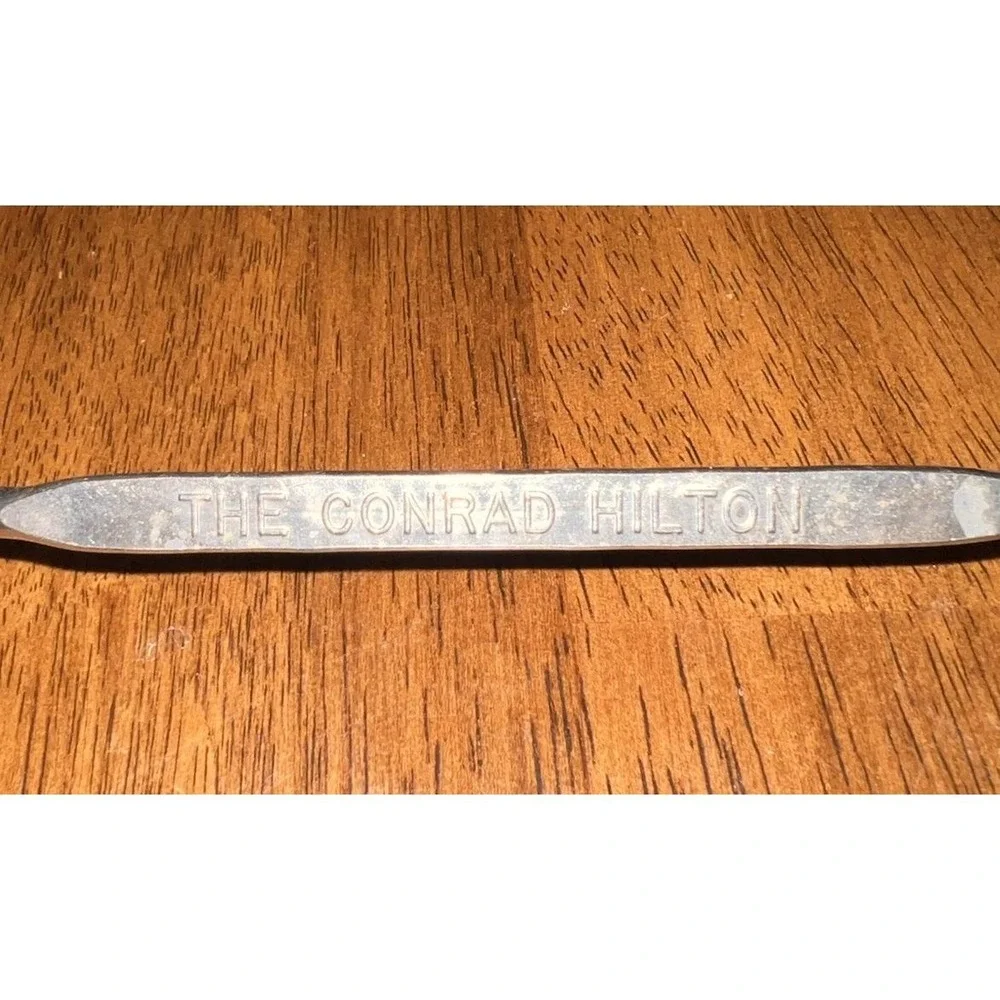 Vintage Conrad Hilton Chicago Cocktail Bar Spoon Bottle Opener 1950s Mid Century